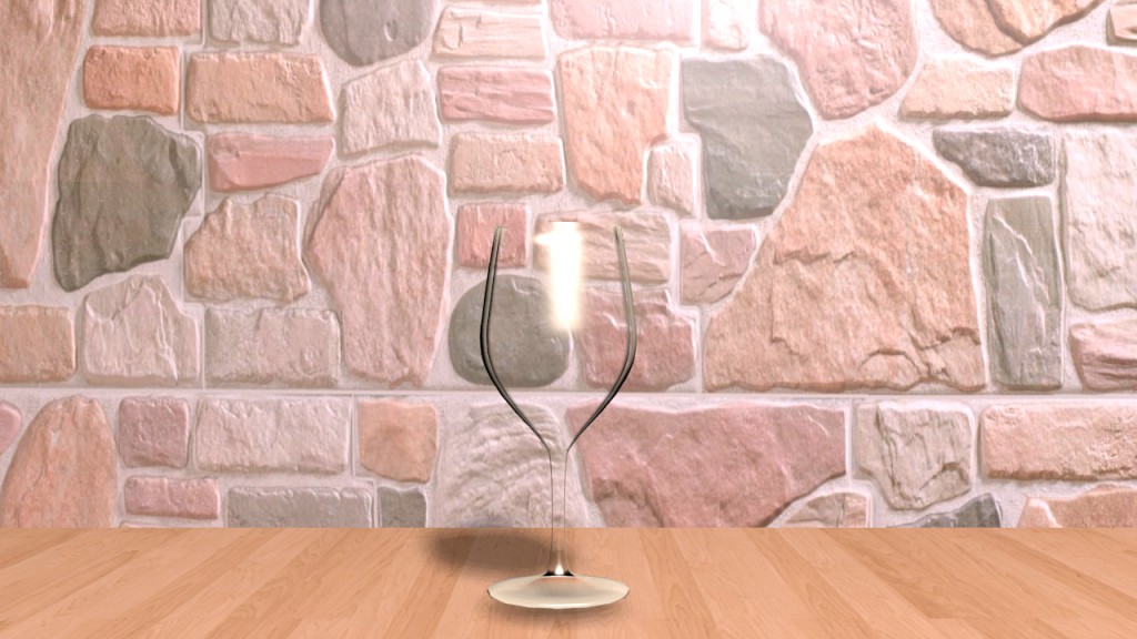 Wine bottle and glass preview image 2